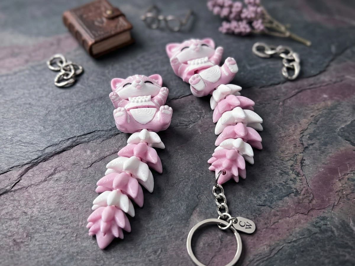 Kabarık Kuyruklu Flexi Kedi – 3D Baskı – 3D baskı PLA