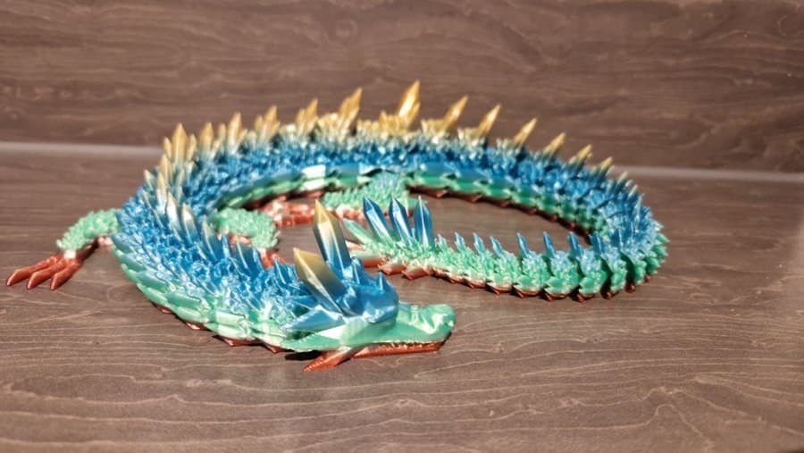 Renkli Eklemli Kristal Ejderha – 3D Baskı – 3D baskı PLA