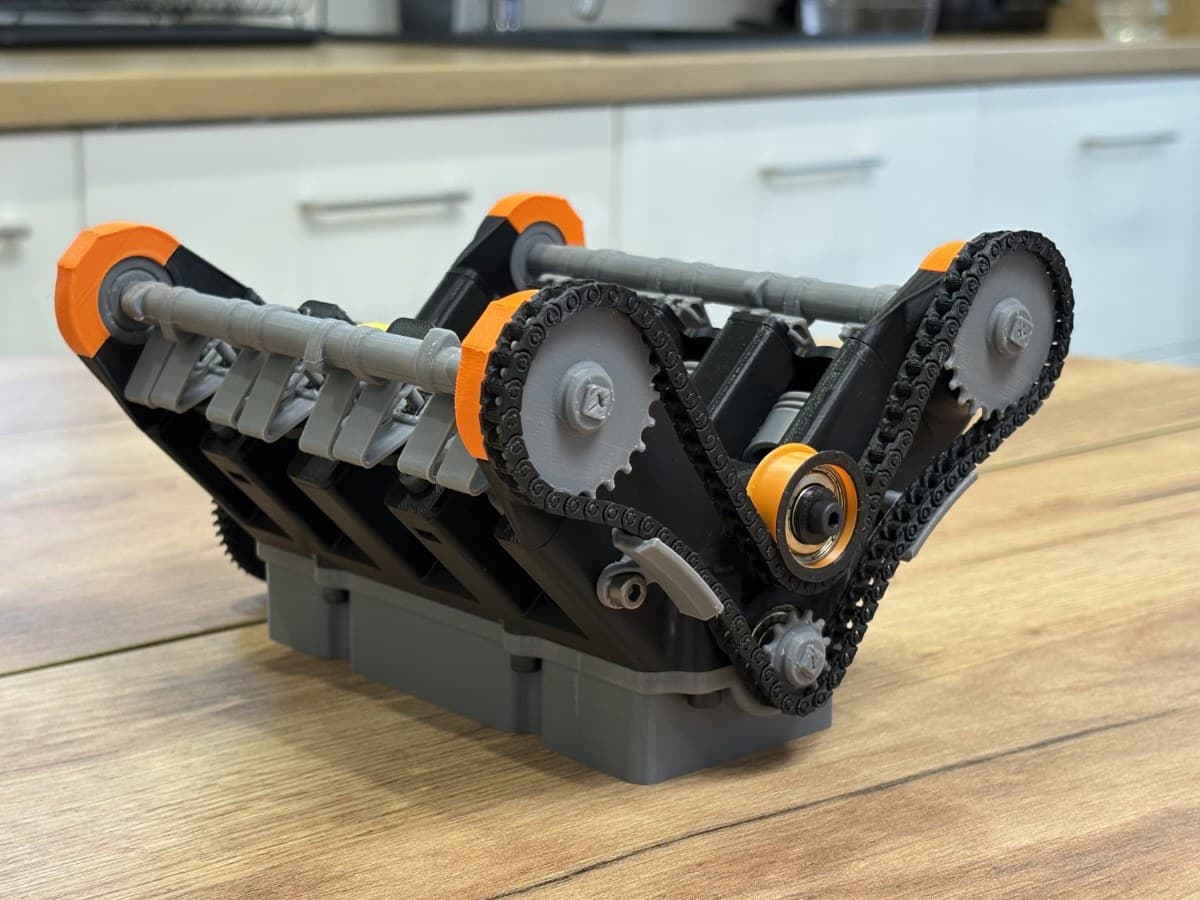 Çalışan V8 Motor Modeli – 3D Baskı – 3D baskı PLA