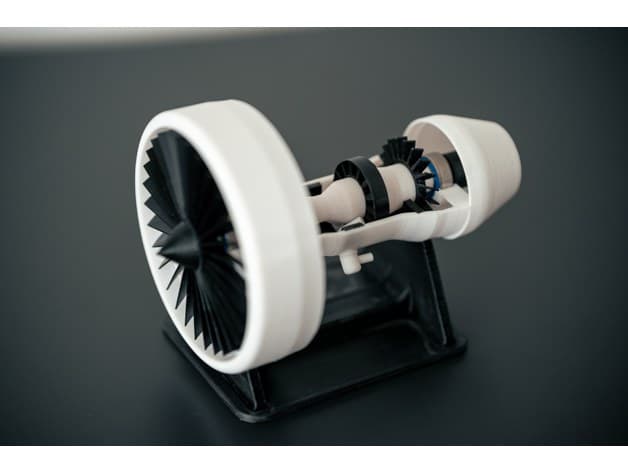 Basınçlı Havayla Dönen Turbofan Jet Motoru Modeli – 3D Baskı – 3D baskı PLA