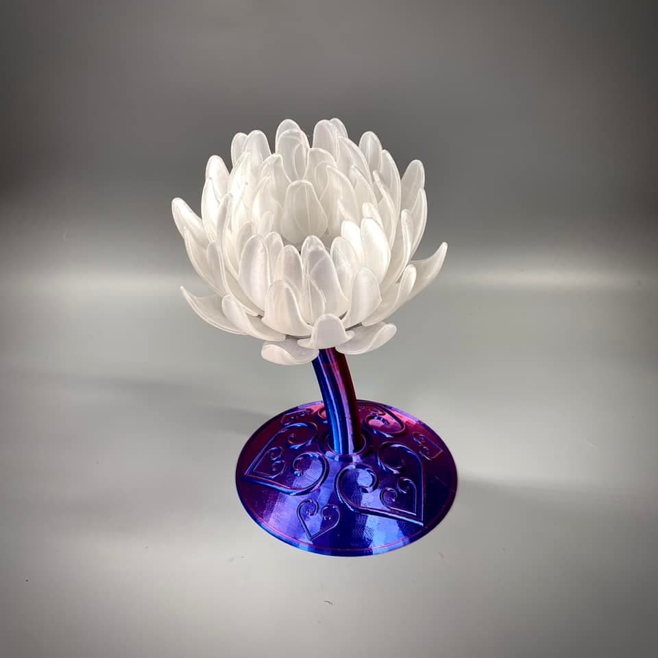 Nilüfer (Lotus) LED Lamba – 3D Baskı – 3D baskı PLA