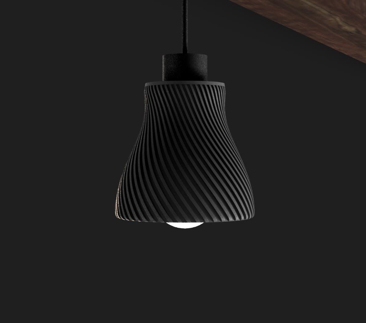 Spiral Sarkıt Abajur (E27) – 3D Baskı – 3D baskı PLA