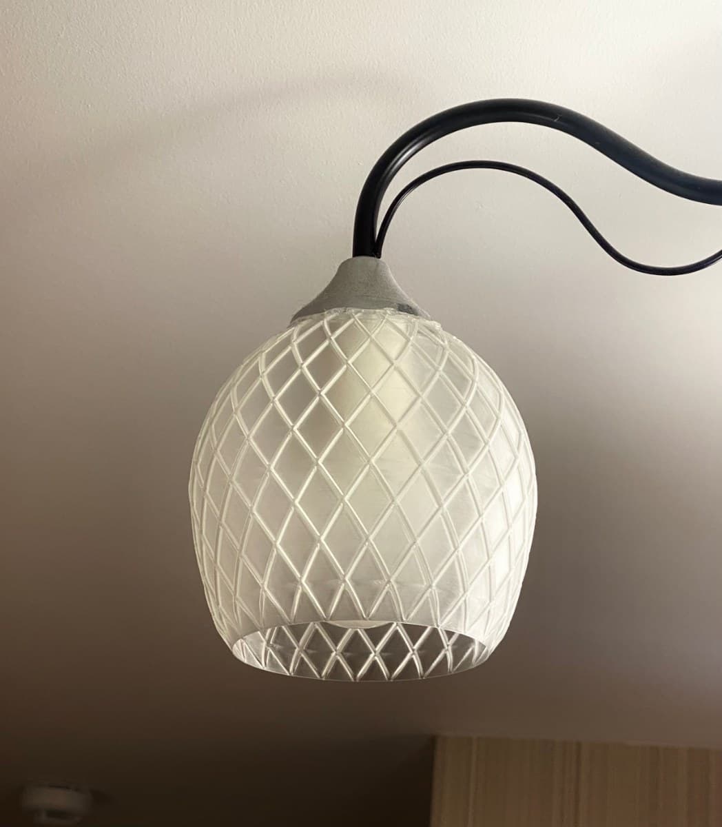 Elmas Desenli Sarkıt Abajur (E27) – 3D Baskı – 3D baskı PLA